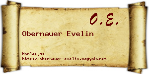 Obernauer Evelin névjegykártya